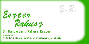 eszter rakusz business card
